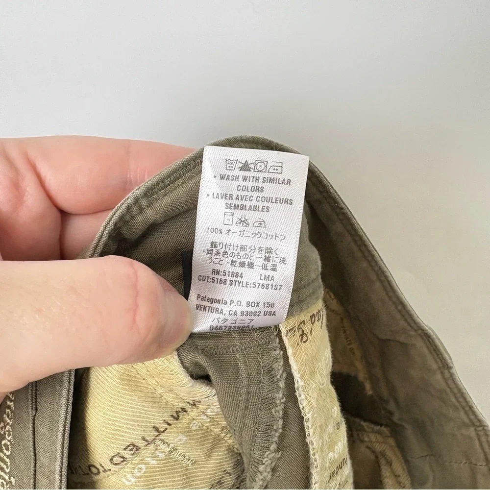 Patagonia Women’s Khaki Green Organic Cotton Shorts